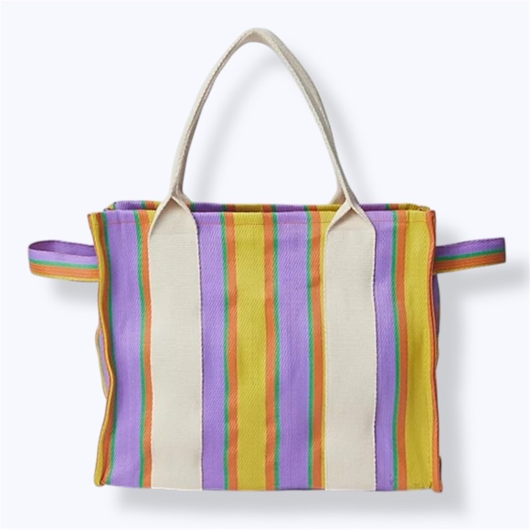 Urban Outfitters Handbags - Urban Outfitters Serena Mesh Tote Bag- Striped canvas tote